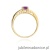 Pierścionek W066 Ametyst 0,50ct żółte złoto