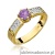 Pierścionek W075 Ametyst 0,50ct żółte złoto
