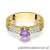 Pierścionek W075 Ametyst 0,50ct żółte złoto