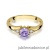 Pierścionek W0076 Ametyst 0,50ct żółte złoto