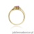 Pierścionek W0076 Ametyst 0,50ct żółte złoto