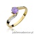 Pierścionek W084 Ametyst 0,50ct żółte złoto