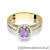Pierścionek W087 Ametyst 0,50ct żółte złoto