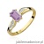 Pierścionek W094 Ametyst 0,50ct żółte złoto