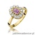 Pierścionek W354 Ametyst 0,40ct żółte złoto