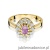 Pierścionek W354 Ametyst 0,40ct żółte złoto