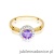 Pierścionek W538 Ametyst 0,90ct żółte złoto