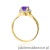 Pierścionek W538 Ametyst 0,90ct żółte złoto