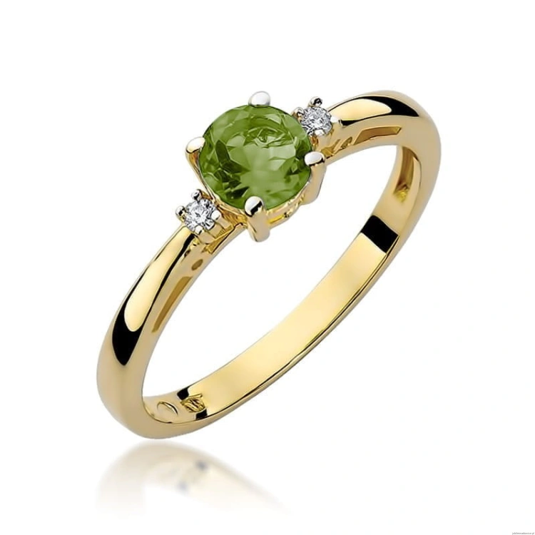 Pierścionek W010 Oliwin 0,60ct żółte złoto