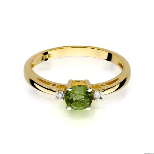 Pierścionek W010 Oliwin 0,60ct żółte złoto