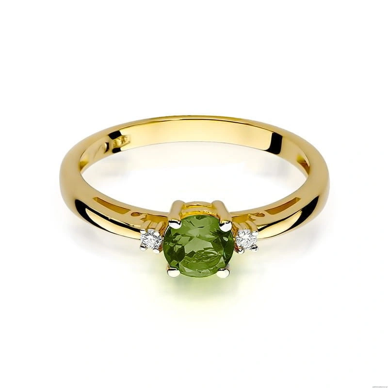 Pierścionek W010 Oliwin 0,60ct żółte złoto