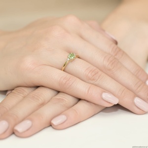 Pierścionek W010 Oliwin 0,60ct żółte złoto