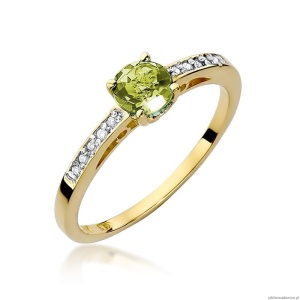 Pierścionek W066 Oliwin 0,60ct żółte złoto