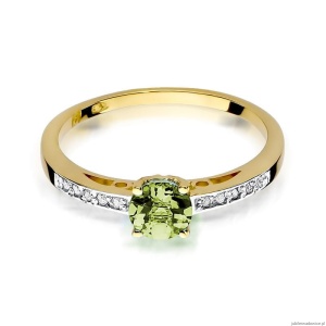 Pierścionek W066 Oliwin 0,60ct żółte złoto