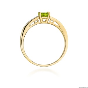 Pierścionek W066 Oliwin 0,60ct żółte złoto