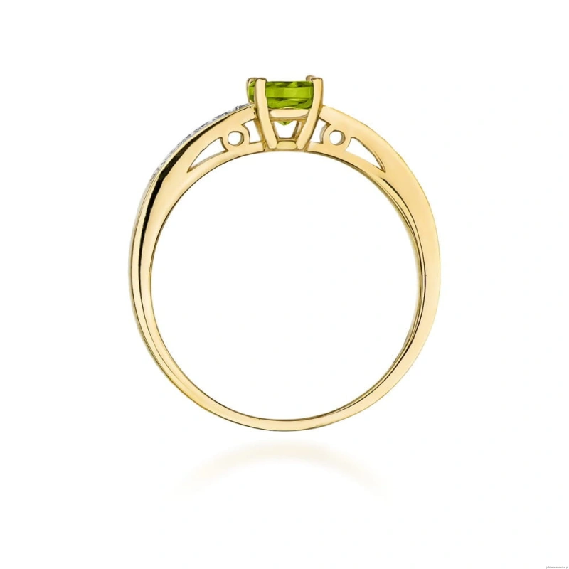 Pierścionek W066 Oliwin 0,60ct żółte złoto