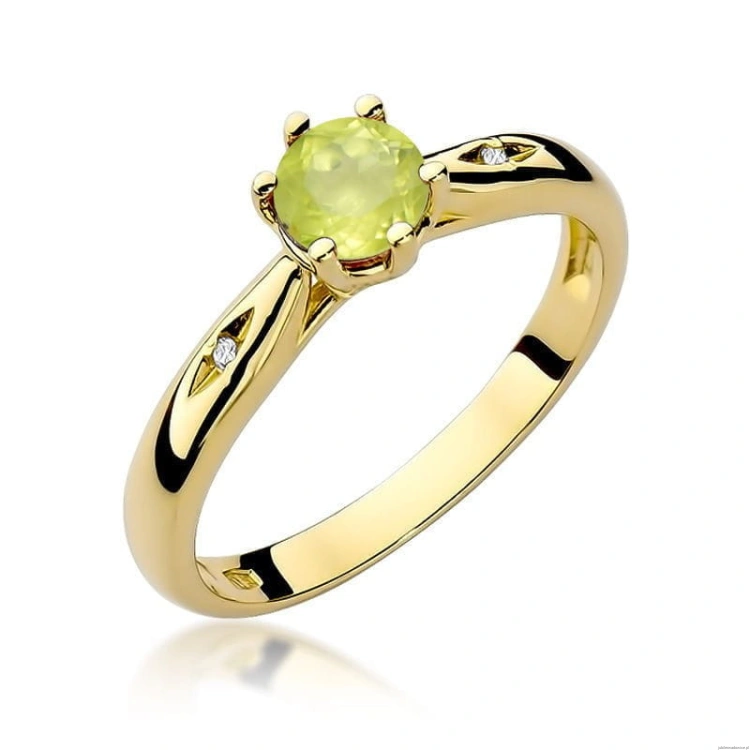 Pierścionek W074 Oliwin 0,60ct żółte złoto