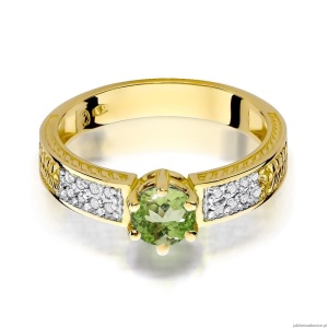 Pierścionek W075 Oliwin 0,60ct żółte złoto