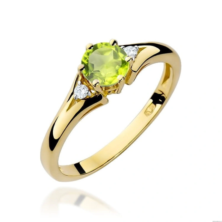 Pierścionek W0076 Oliwin 0,60ct żółte złoto