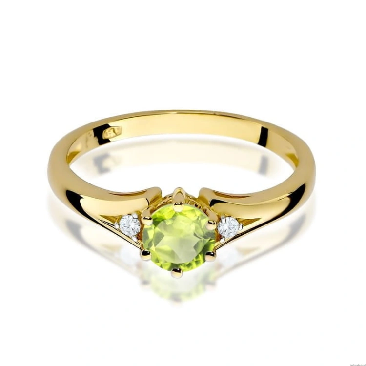 Pierścionek W0076 Oliwin 0,60ct żółte złoto