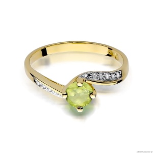 Pierścionek W084 Oliwin 0,60ct żółte złoto