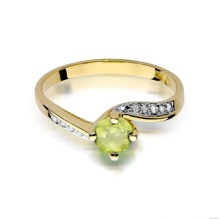 Pierścionek W084 Oliwin 0,60ct żółte złoto
