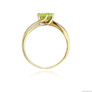 Pierścionek W084 Oliwin 0,60ct żółte złoto