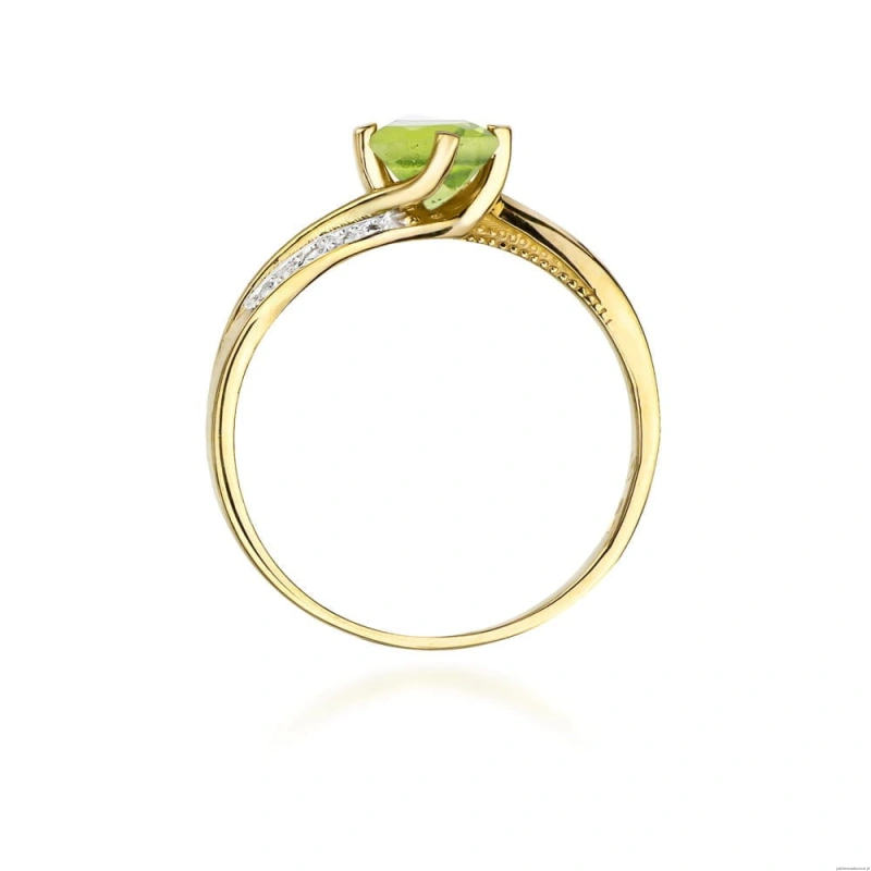 Pierścionek W084 Oliwin 0,60ct żółte złoto