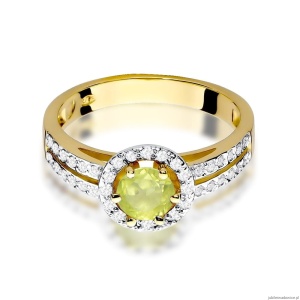 Pierścionek W087 Oliwin 0,60ct żółte złoto