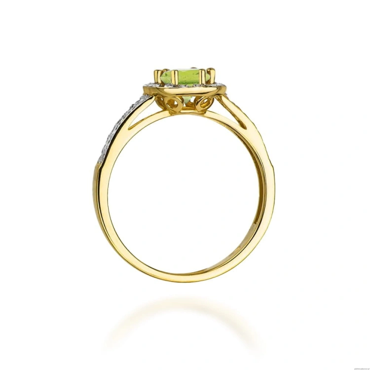 Pierścionek W087 Oliwin 0,60ct żółte złoto