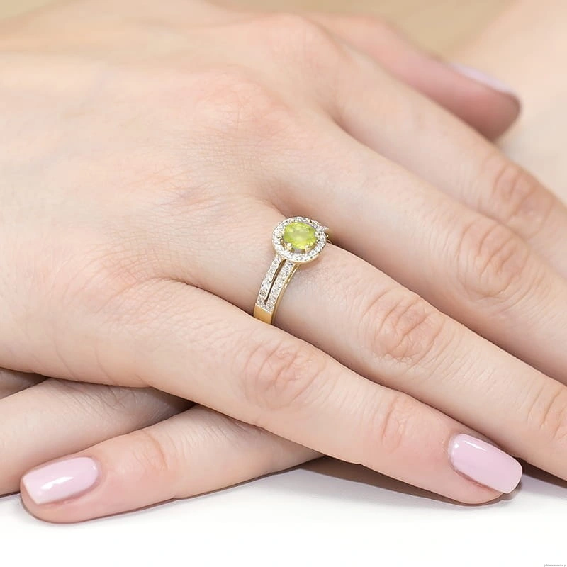 Pierścionek W087 Oliwin 0,60ct żółte złoto