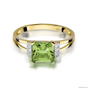Pierścionek W103 Oliwin 1,10ct żółte złoto