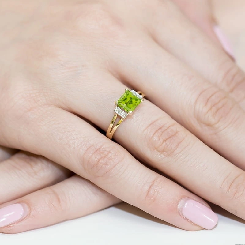 Pierścionek W103 Oliwin 1,10ct żółte złoto