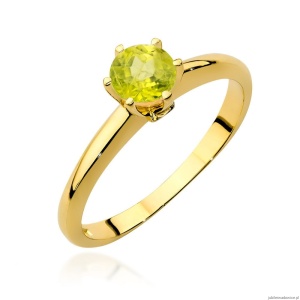 Pierścionek W557 Oliwin 0,60ct żółte złoto