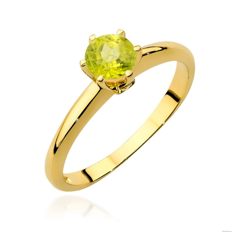 Pierścionek W557 Oliwin 0,60ct żółte złoto