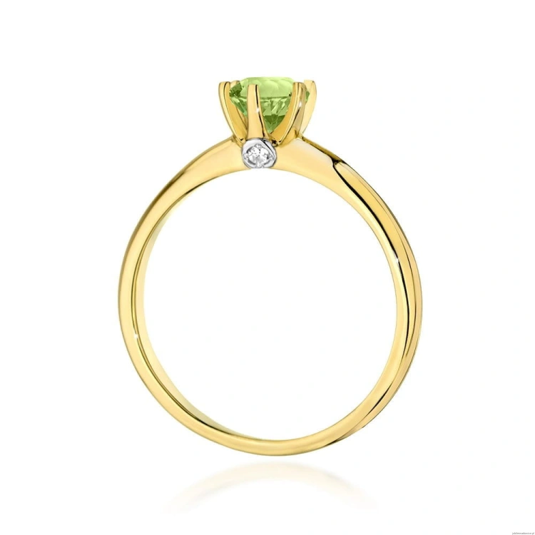 Pierścionek W557 Oliwin 0,60ct żółte złoto