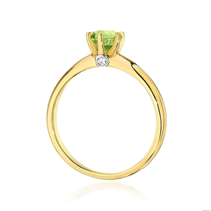 Pierścionek W557 Oliwin 0,60ct żółte złoto