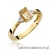 Pierścionek W002 Cytryn 0,60ct żółte złoto
