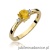 Pierścionek W010 Cytryn 0,50ct żółte złoto