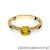 Pierścionek W010 Cytryn 0,50ct żółte złoto