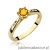 Pierścionek W074 Cytryn 0,50ct żółte złoto
