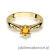 Pierścionek W074 Cytryn 0,50ct żółte złoto