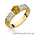 Pierścionek W075 Cytryn 0,50ct żółte złoto