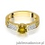 Pierścionek W075 Cytryn 0,50ct żółte złoto
