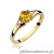 Pierścionek W0076 Cytryn 0,50ct żółte złoto