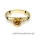 Pierścionek W0076 Cytryn 0,50ct żółte złoto