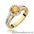 Pierścionek W087 Cytryn 0,50ct żółte złoto