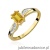 Pierścionek W094 Cytryn 0,60ct żółte złoto