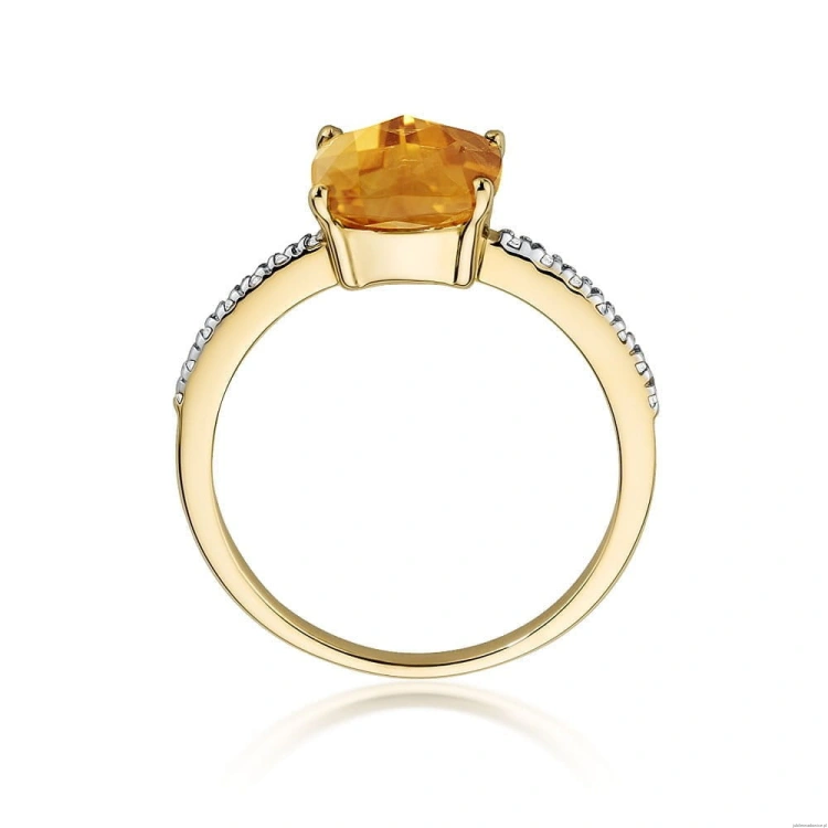 Pierścionek W511 Cytryn 2,00ct żółte złoto
