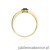 Pierścionek W091 Czarny Diament 0,02ct żółte złoto